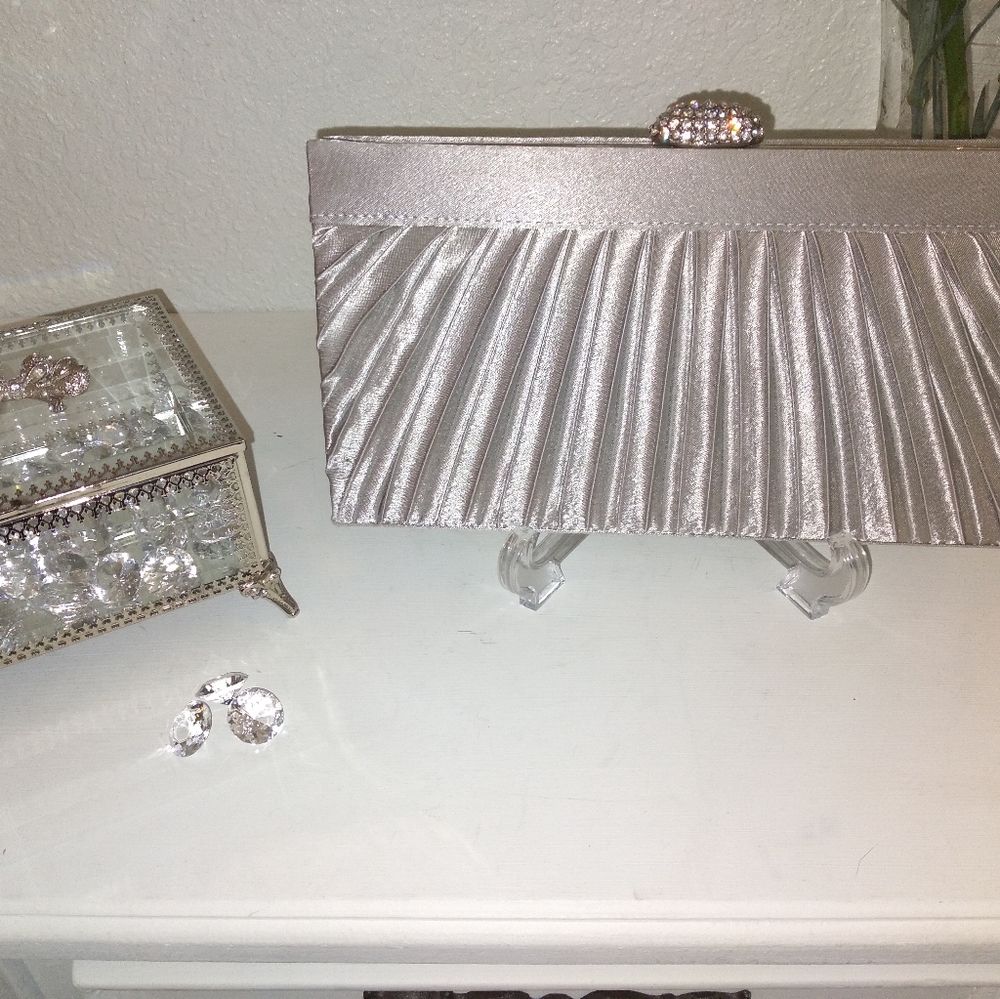 Vintage silver cocktail clutch